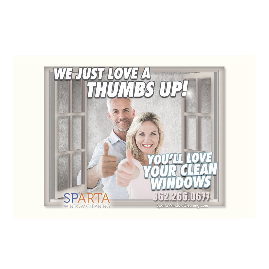 You'll Love Your Clean Home Small Postcard Front Design