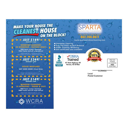 Cleanest On The Block Photo Strip Large Postcard Back Design