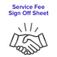 Service Fee Sign Off Sheet Icon
