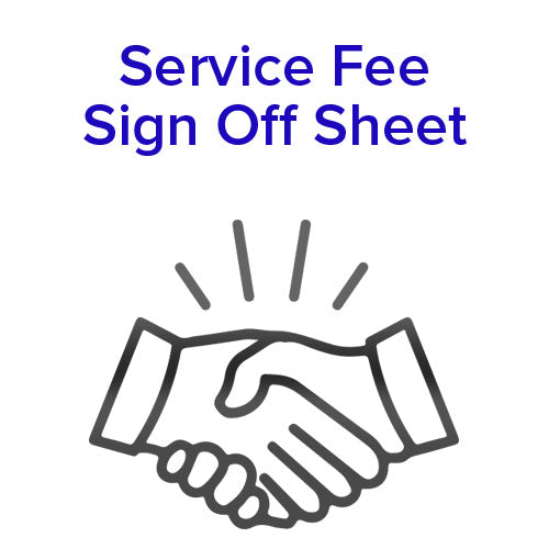 Service Fee Sign Off Sheet Icon