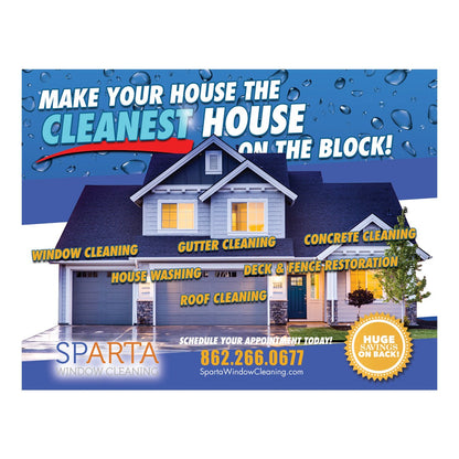 Cleanest On The Block Services Large Postcard Front Design