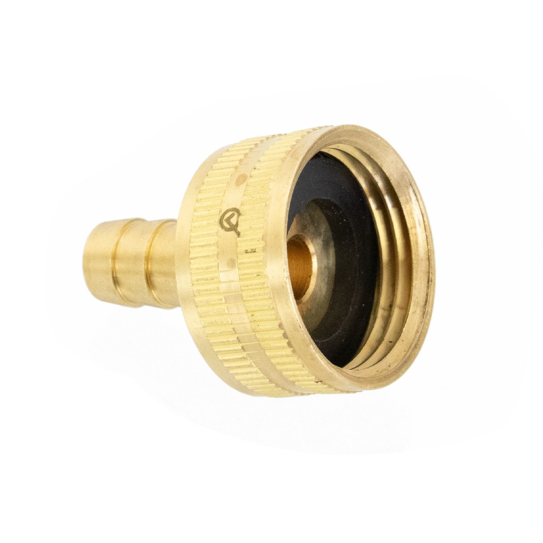 Garden Hose Thread Female to Barb - 3/8 Inch - Bottom Angle View