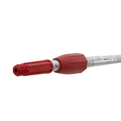 Unger OptiLoc Extension Pole Red 2 Section - 8 Foot - Top Section Close-Up View