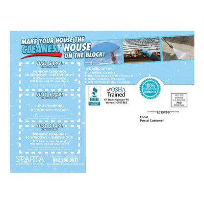 Cleanest On The Block Photo Strip Version 2 Large Postcard Back Design