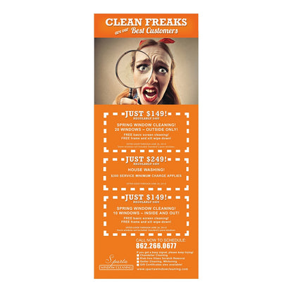 Female Clean Freaks Door Hanger
