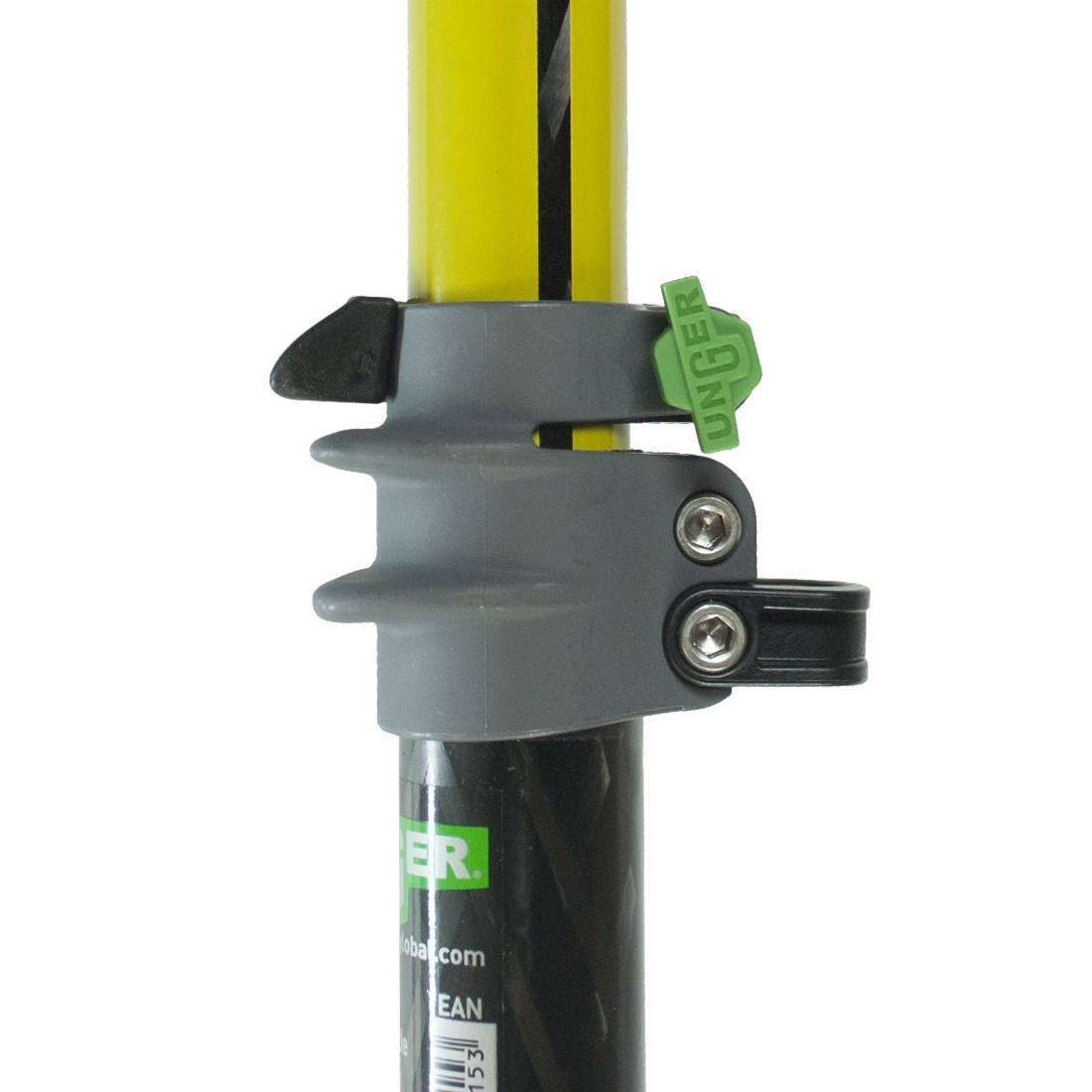 Unger nLite HiMod Carbon Extension Pole - 11 Foot - Clamp with Yellow Pole View