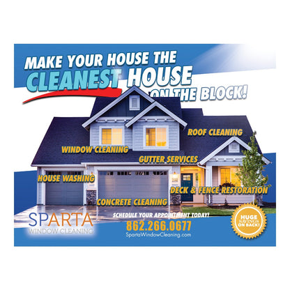 Cleanest On The Block Services Version 2 Large Postcard Front Design
