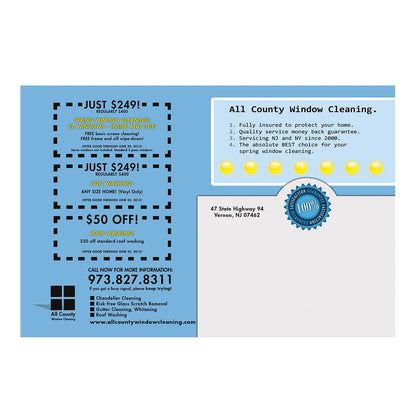 Spring Weather Forecast Small Postcard Back Design