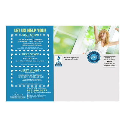 Spring Time Cleaning Time Small Postcard Back Design