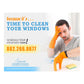 It's Time To Clean Your Windows Design Suite - Large Postcard - Front View