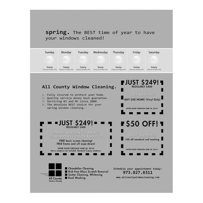 Spring Weather Forecast Black And White Flier