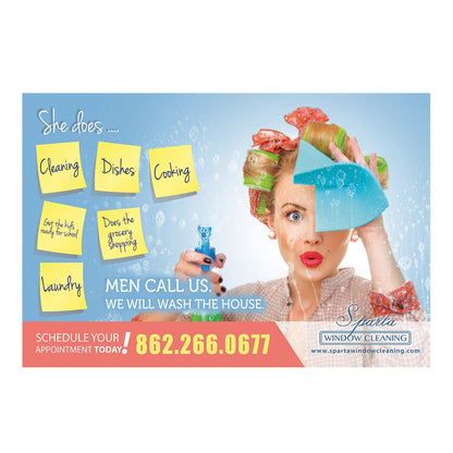 She Does Small Postcard Front Design