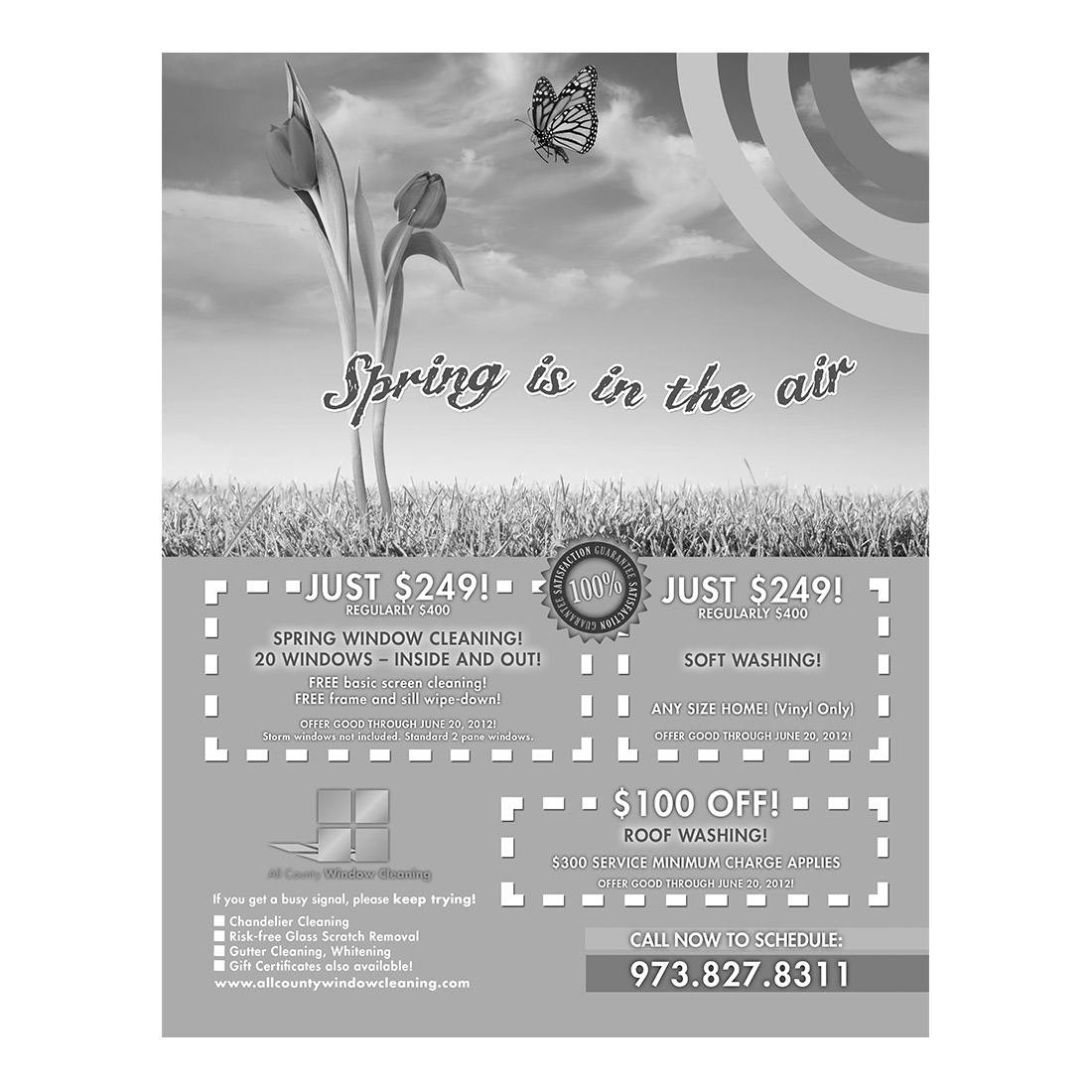 Spring Is In The Air Black And White Flier