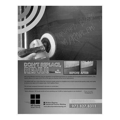 Scratched Glass Black And White Flier