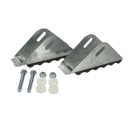 Metallic Ladder Safety Shoes - Set of Two with Nuts and Bolts - Full View