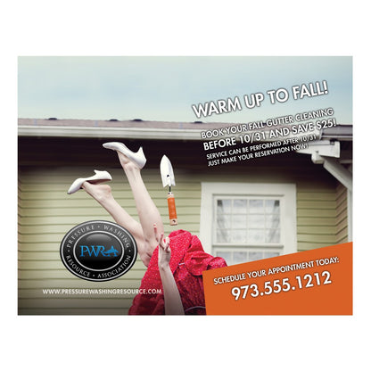 Warm Up To Fall Large Postcard Front Design