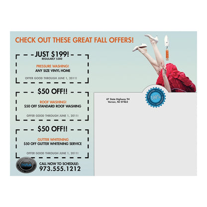 Warm Up To Fall Large Postcard Back Design