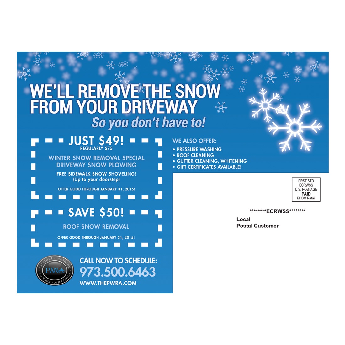 Throw Away The Shovel Design Suite - Large Postcard - Back View