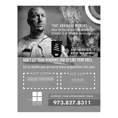 July BBQ Black And White Flier