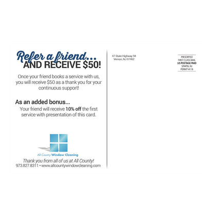 Gleaming Windows Design Suite - Postcard Small - Back View