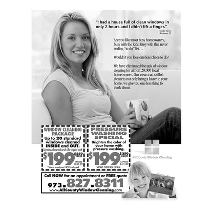 Sit on Your Couch Design Suite - Flyer Black and White - Front View