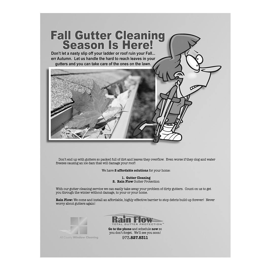 Don't Ruin Your Fall Black And White Flier