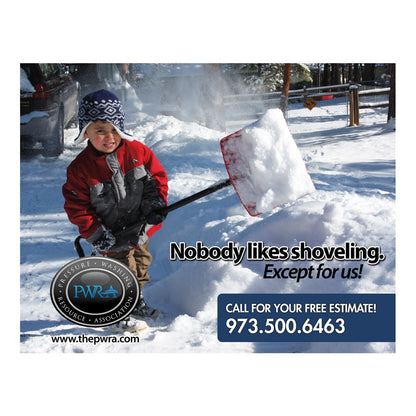 Nobody Likes Shoveling Design Suite - Large Postcard - Front View