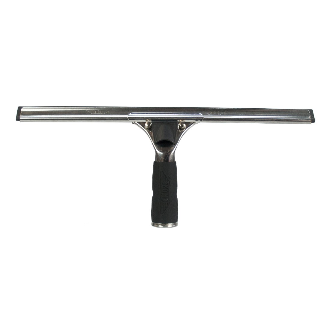 Ettore Complete Quick Release Stainless Steel with Rubber Grip Squeegee Front View
