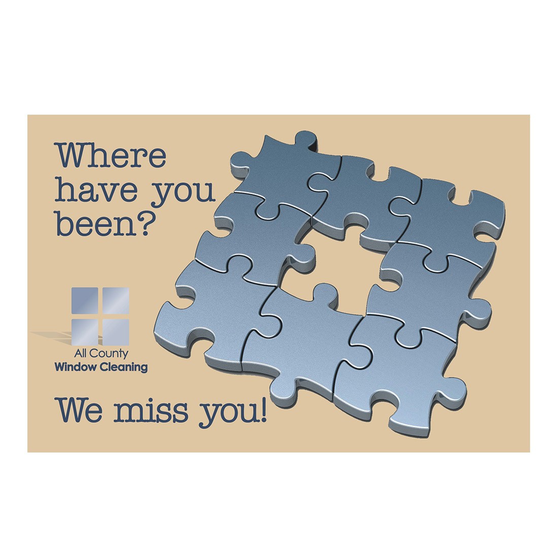 We Miss You Design Suite - Small Postcard - Front View