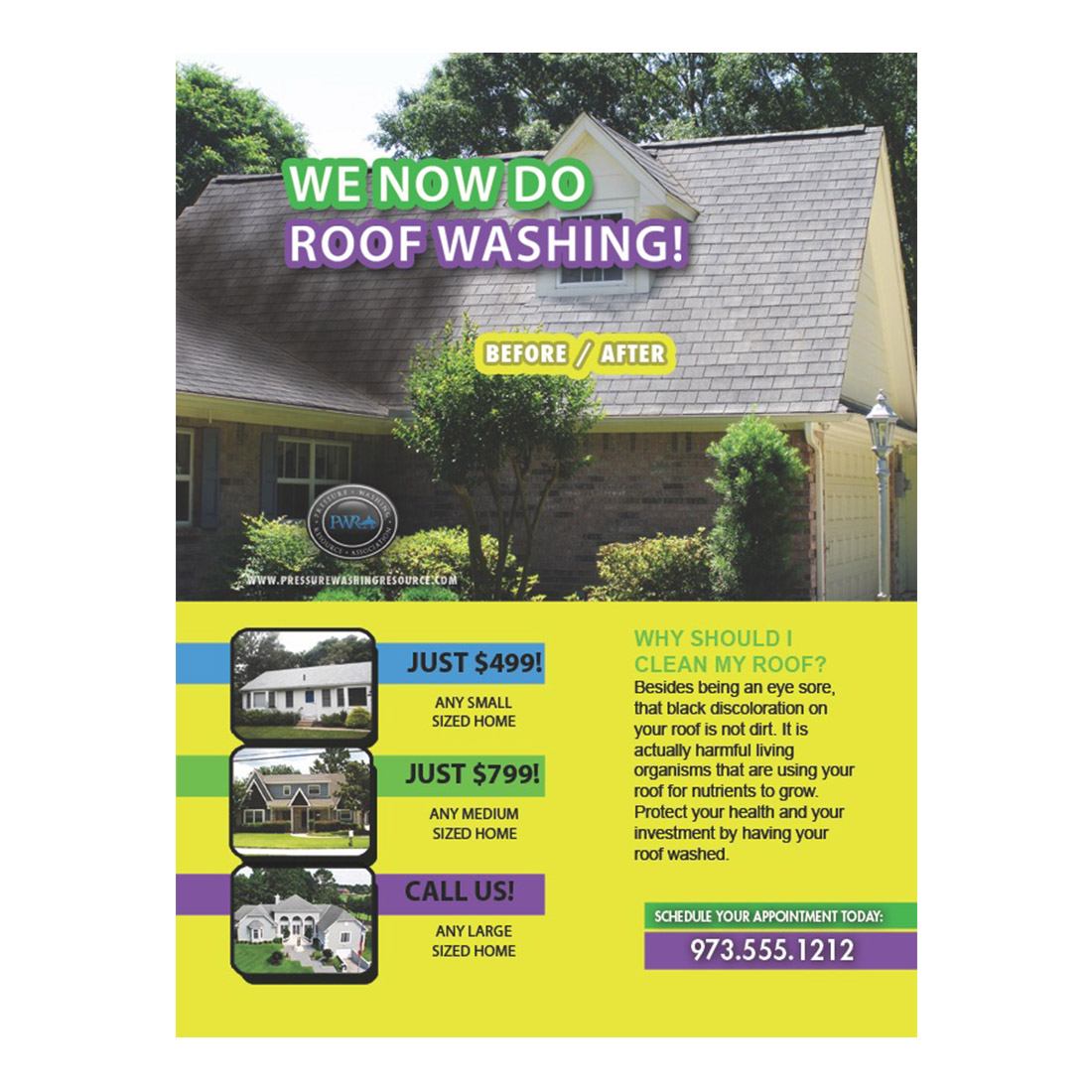 We Do Roof Washing Design Suite - Flyer Color - Front View