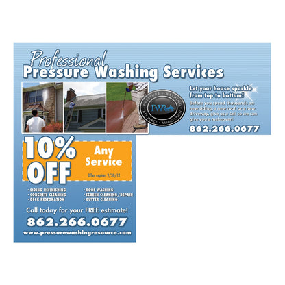 Make Your House Sparkle Large Postcard Back Design