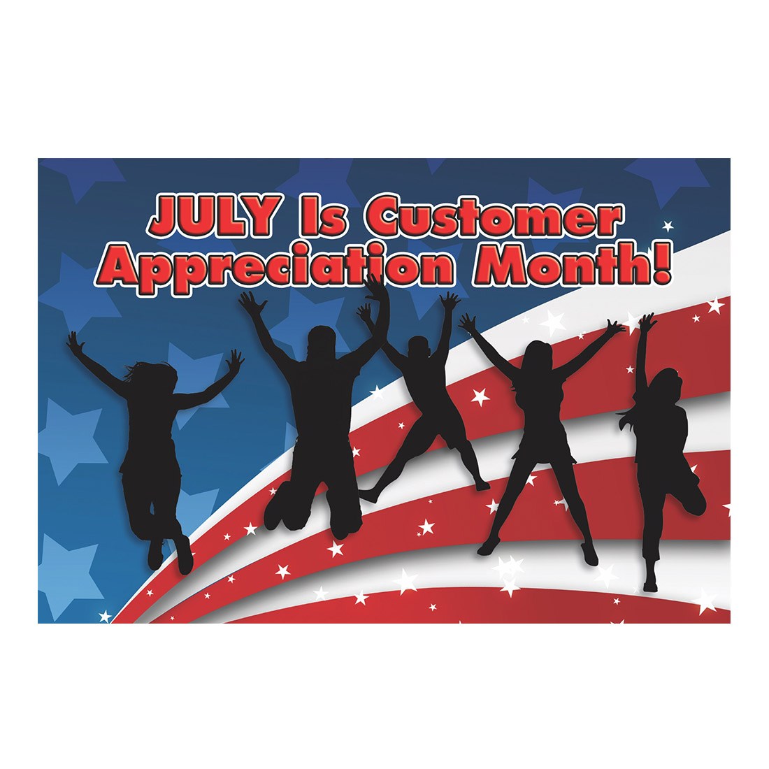 July Customer Appreciation Month Design Suite - Small Postcard - Front View