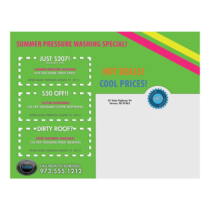 Hot Deals Cool Prices Large Postcard Back Design
