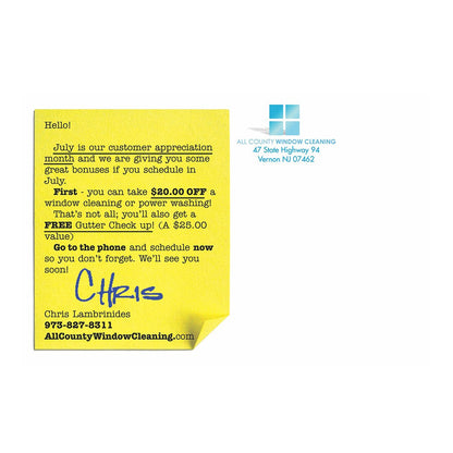 July Customer Appreciation Month Design Suite - Small Postcard - Back View