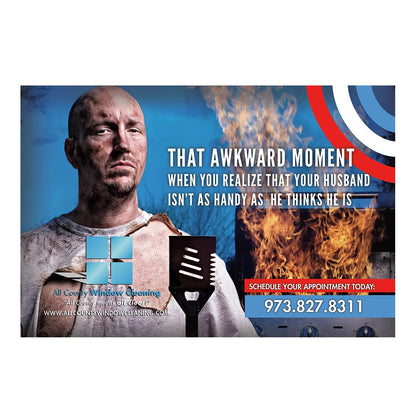 July BBQ Small Postcard Front Design