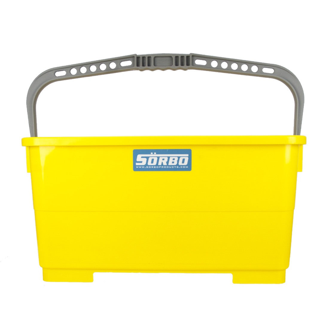 Sörbo Bucket with Clips for Squeegee and Washer for Leif Cart - 18 Inch - Handle Up - Front View