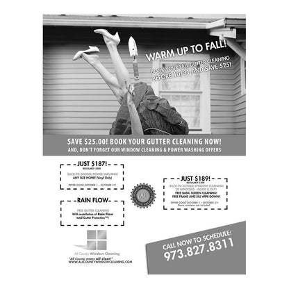 Warm Up To Fall Black And White Flier