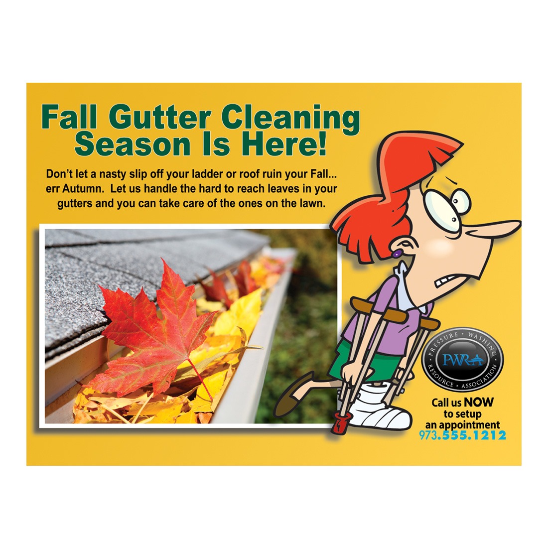 Don't Ruin Your Fall Large Postcard Front Design