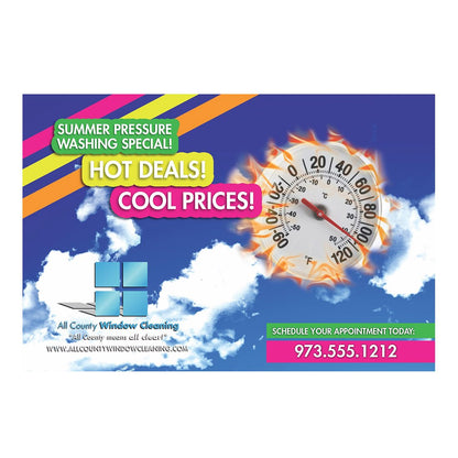 Hot Deals Cool Prices Small Postcard Front Design