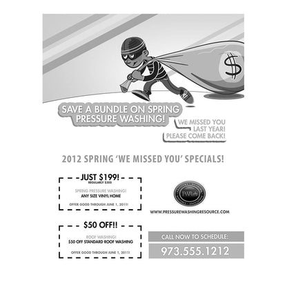 Save A Bundle Black And White Flier