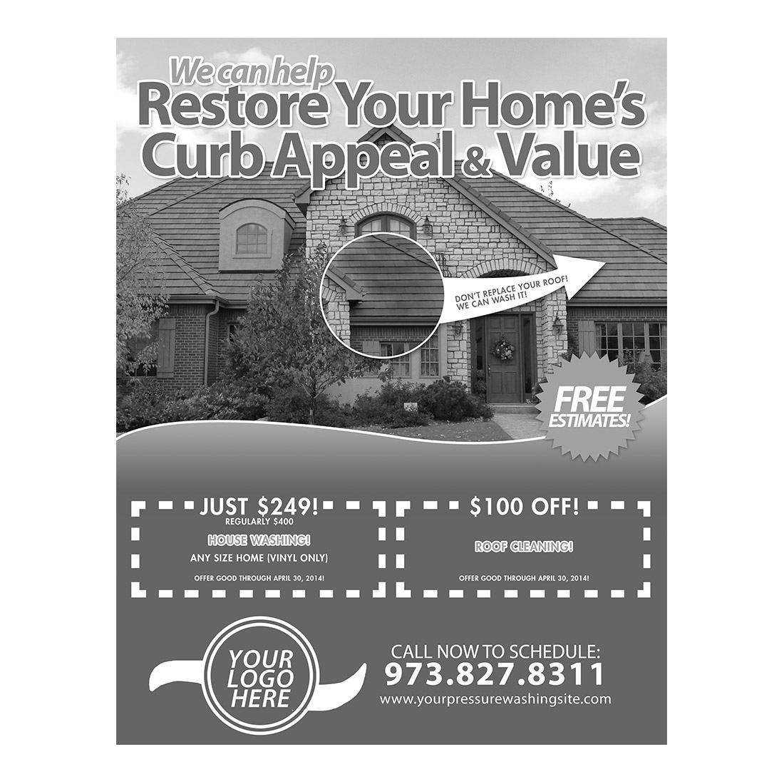 Restore Your Home Black And White Flier