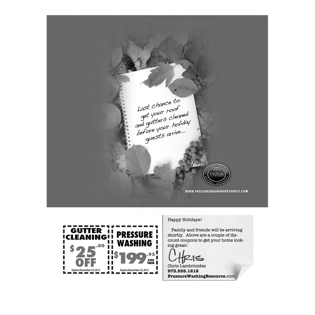 Last Chance Before The Holidays Design Suite - Black and White Color - Front View