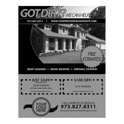 Got Dirt Black And White Flier