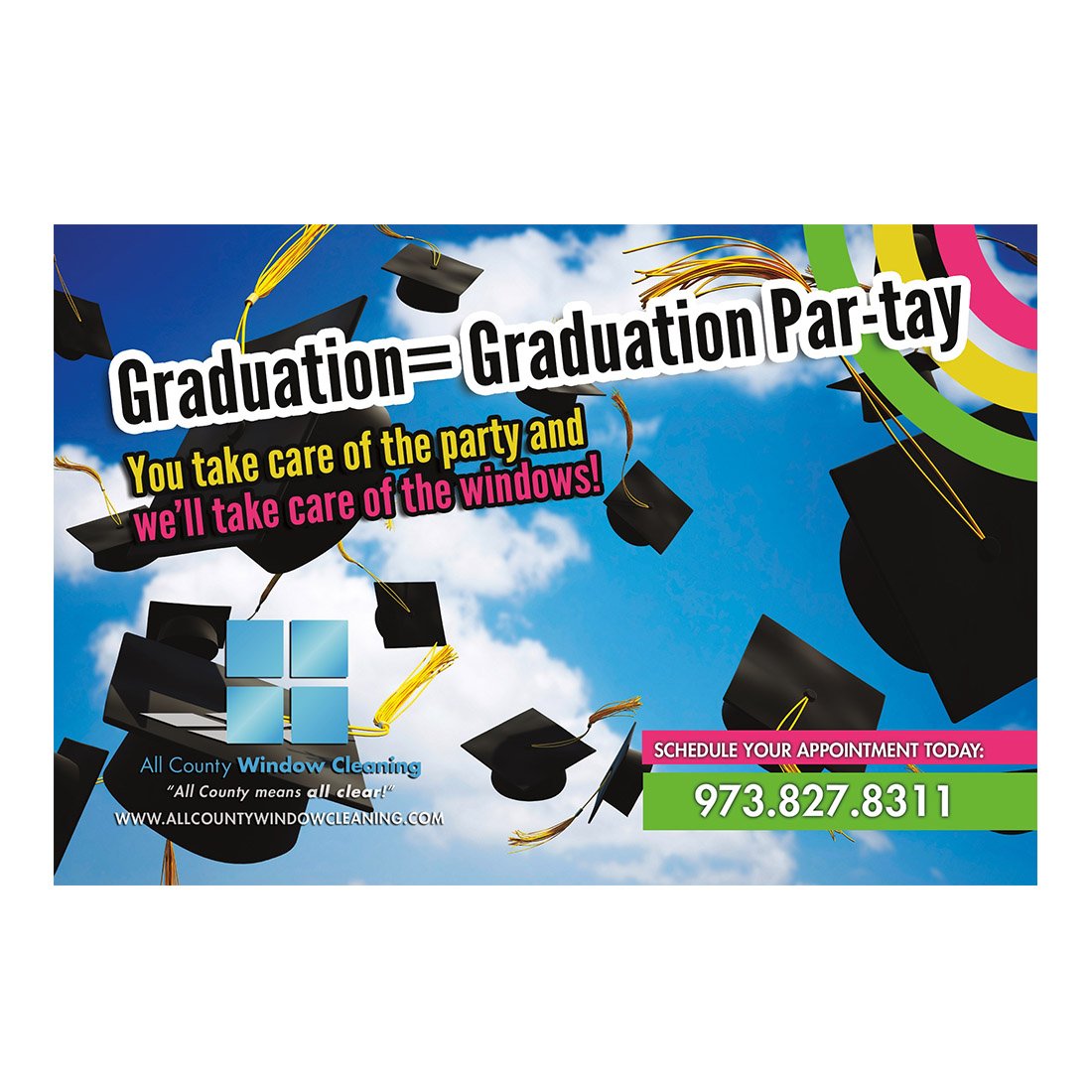 Graduation Party Small Postcard Front Design