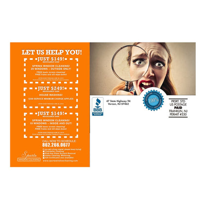 Female Clean Freaks Small Postcard Back Design