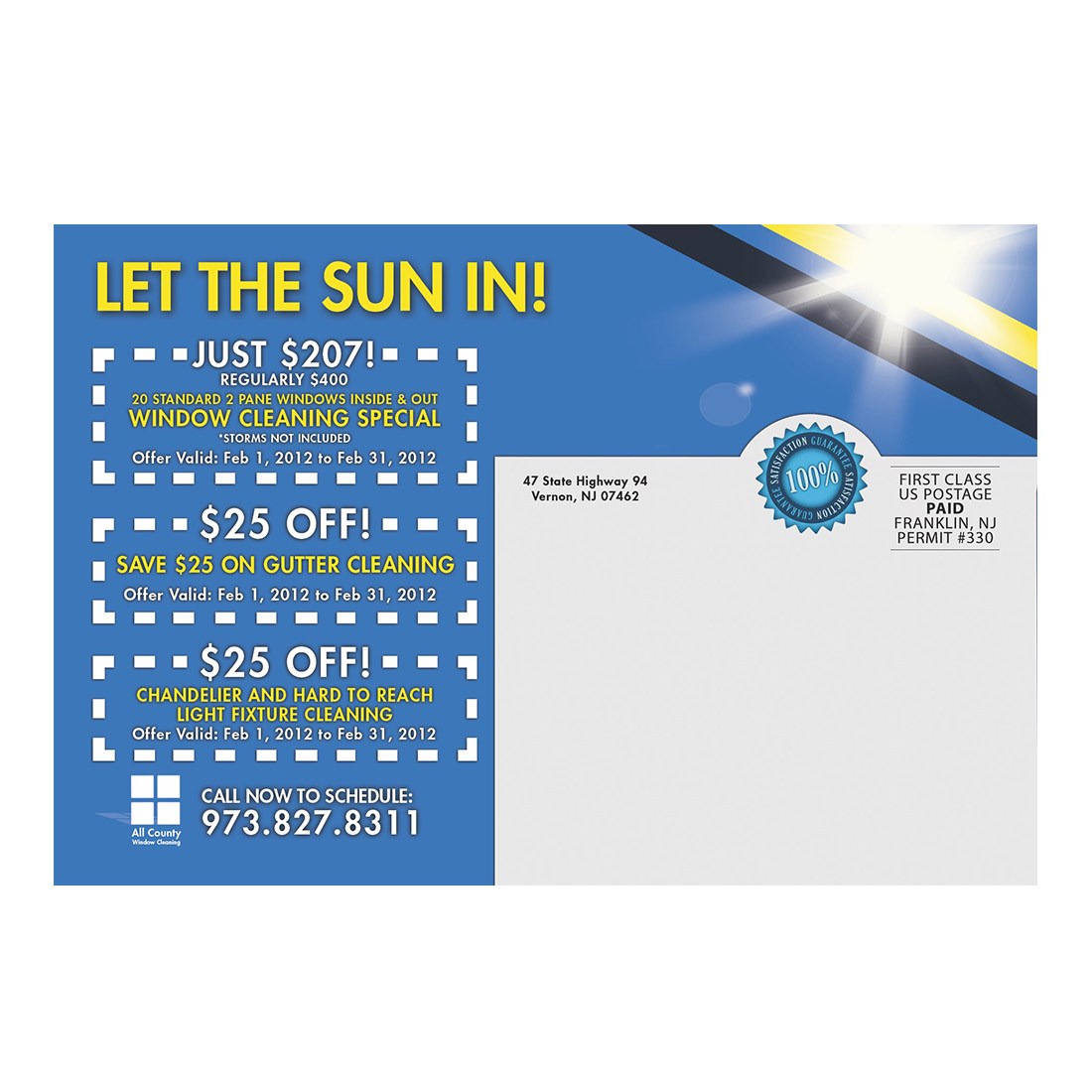 Beat The Winter Blues Design Suite - Small Postcard - Back View