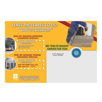 Fall Clean And Clear Design Suite - Postcard Small - Back View