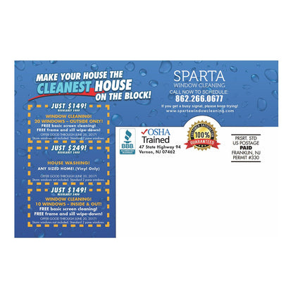 Cleanest On The Block Photo Strip Small Postcard Back Design