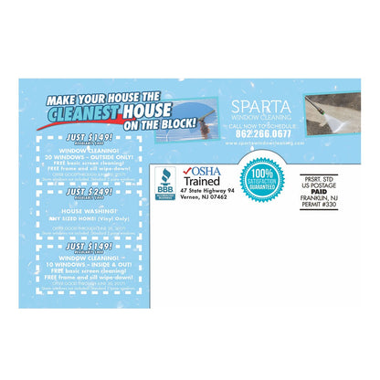 Cleanest On The Block Photo Strip Version 2 Small Postcard Back Design