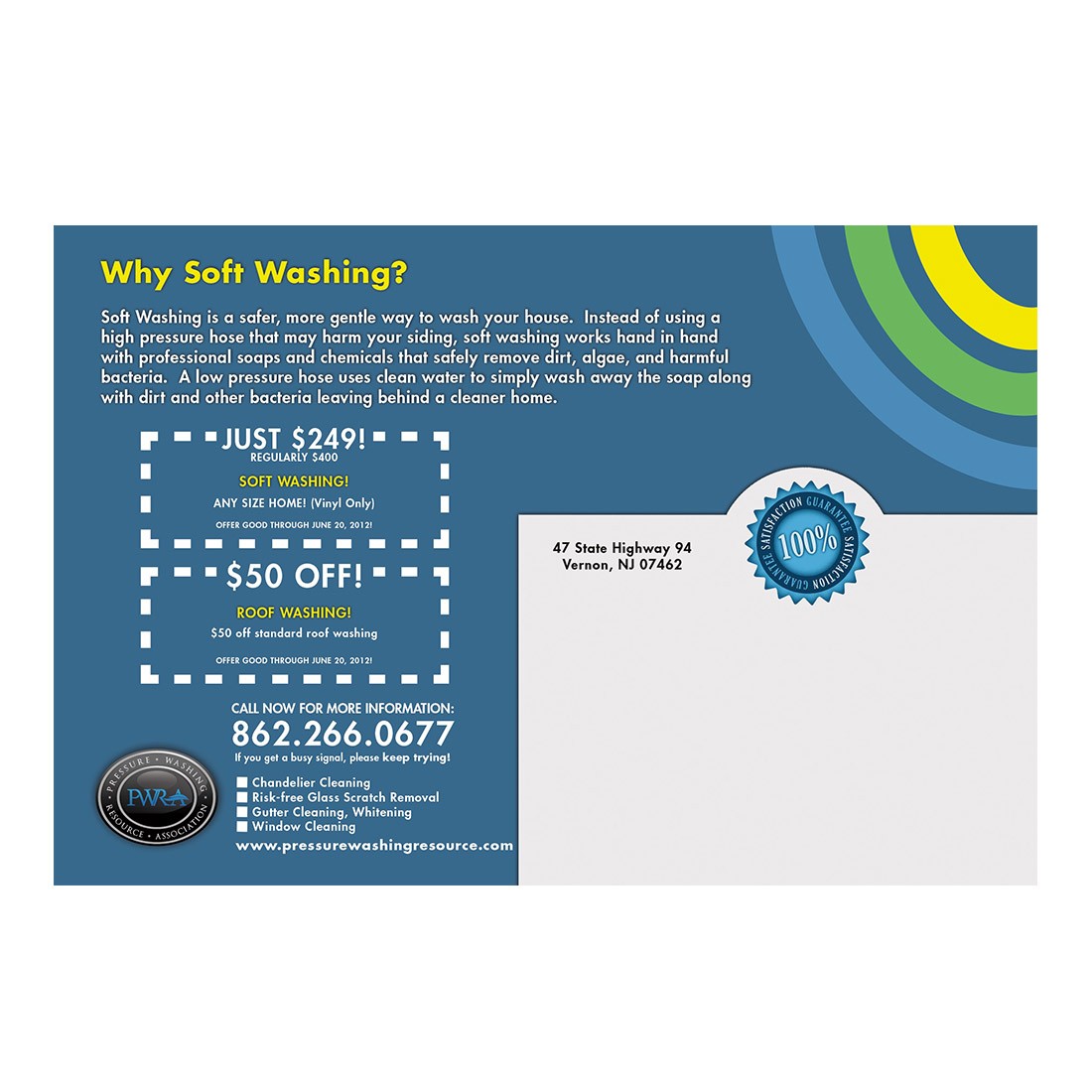 Soft Washing Small Postcard Back Design